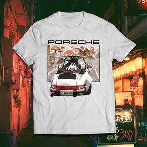 Dragon Ball White Porsche Anime Funny Tee